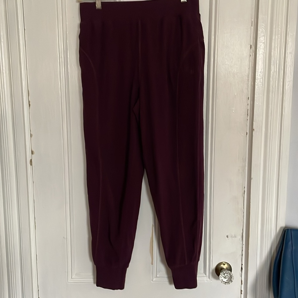 Sweaty Betty burgundy joggers, size Large